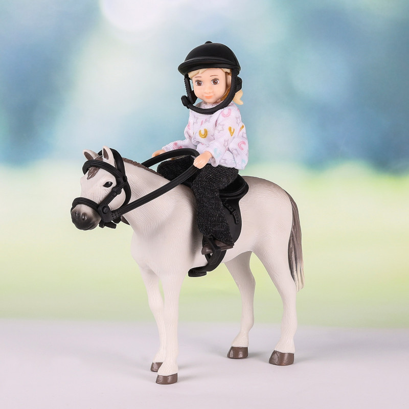 Poppenhuisfiguur met paard