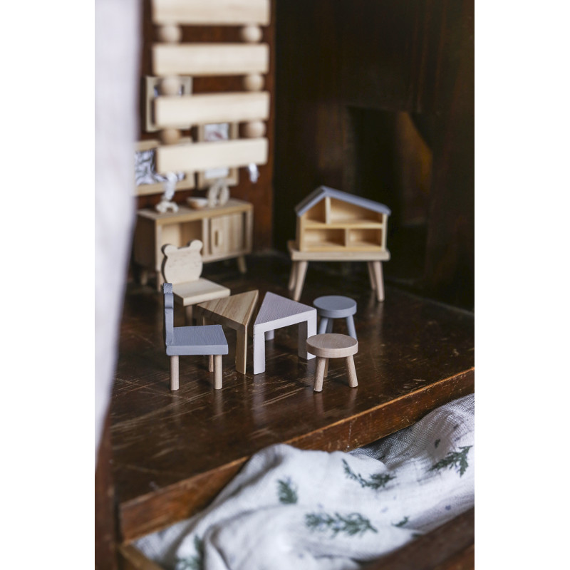 Houten poppenhuismeubels DIY - slaapkamer Houten poppenhuismeubels DIY - slaapkamer