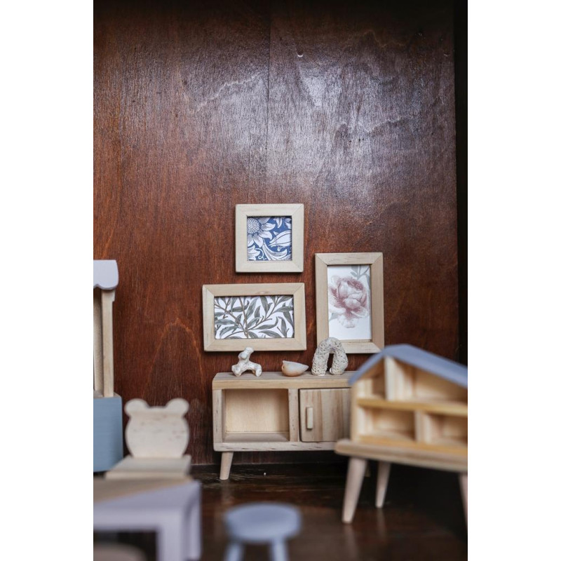 Houten poppenhuismeubels DIY - slaapkamer Houten poppenhuismeubels DIY - slaapkamer