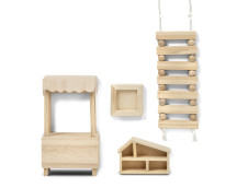 Houten poppenhuismeubels DIY - spelenset