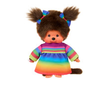 Meisje in regenboogjurk (20 cm)