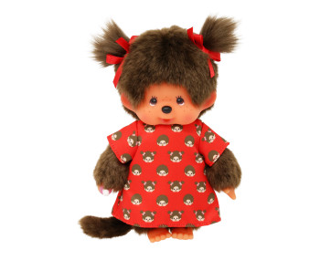 Meisje rood jurkje met print (20cm)