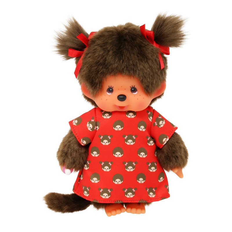Meisje rood jurkje met print (20cm)