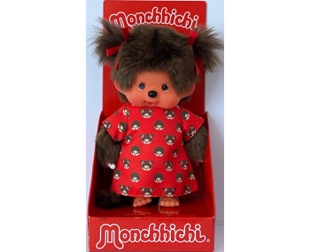 Meisje rood jurkje met print (20cm)