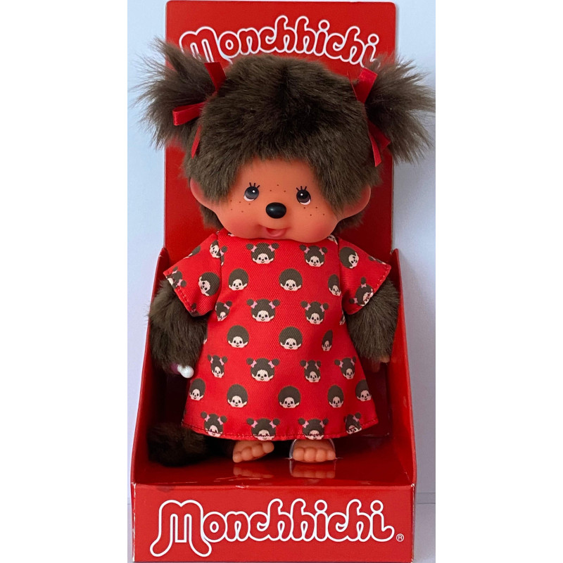 Meisje rood jurkje met print (20cm)