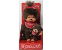 Monchhichi Meisje + Mini Monchhichi (20cm)