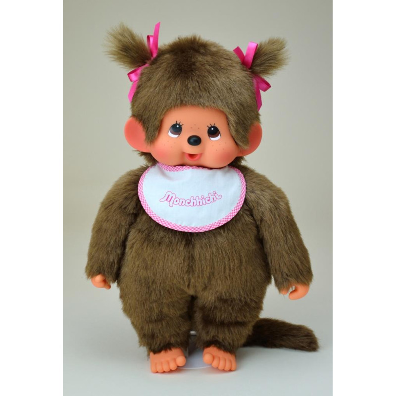 Meisje met slab roze (45cm)
