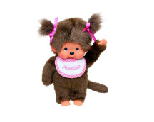Meisje met slab roze (20cm)