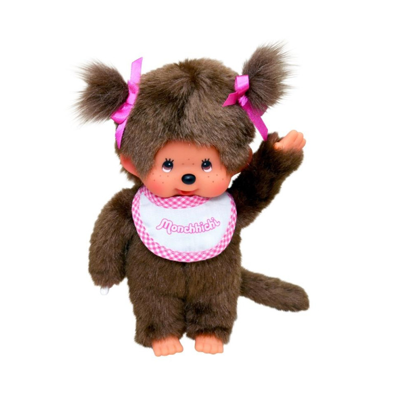 Meisje met slab roze (20cm)