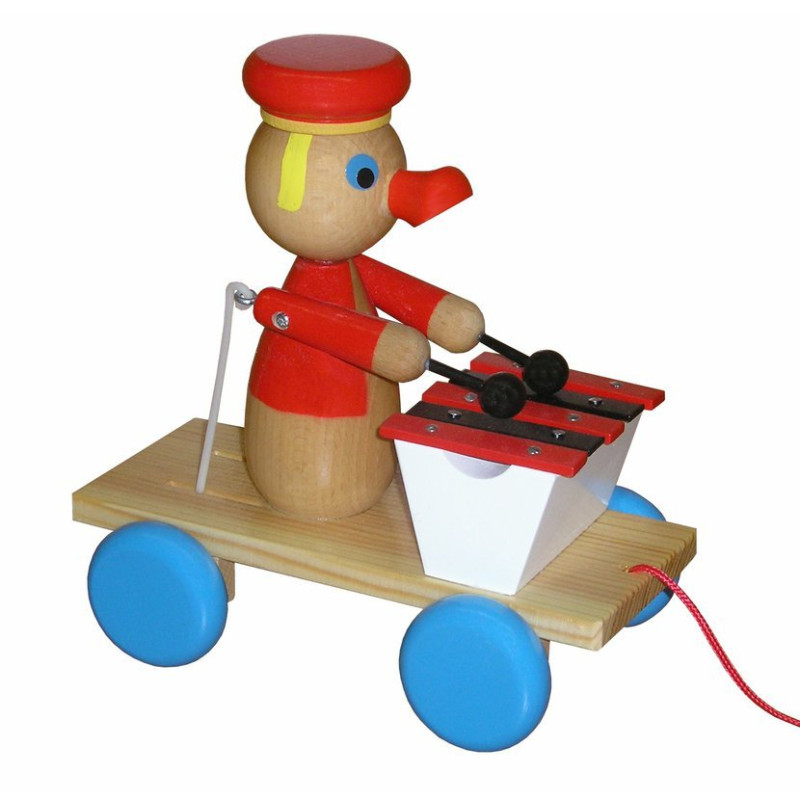 Trekfiguur eend met xylofoon (gekleurd) Trekfiguur eend met xylofoon (gekleurd)