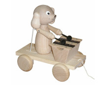Trekfiguur hond met xylofoon (naturel)