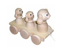 Trekfiguur 3 honden (naturel)