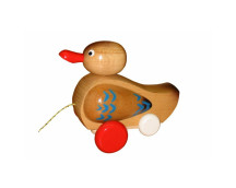 Trekfiguur eend (blank gelakt)