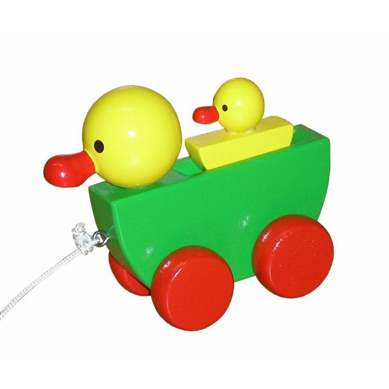 Trekfiguur eend met jong (gekleurd) Trekfiguur eend met jong (gekleurd)