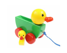 Trekfiguur eend met jong (gekleurd) Trekfiguur eend met jong (gekleurd)