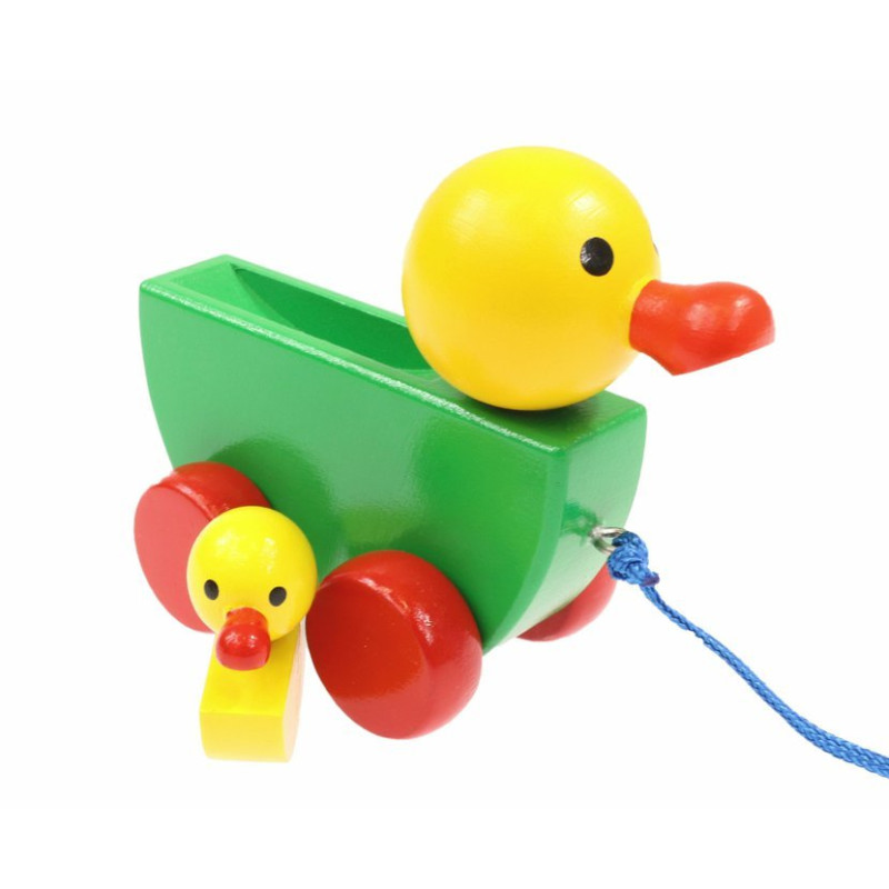 Trekfiguur eend met jong (gekleurd) Trekfiguur eend met jong (gekleurd)