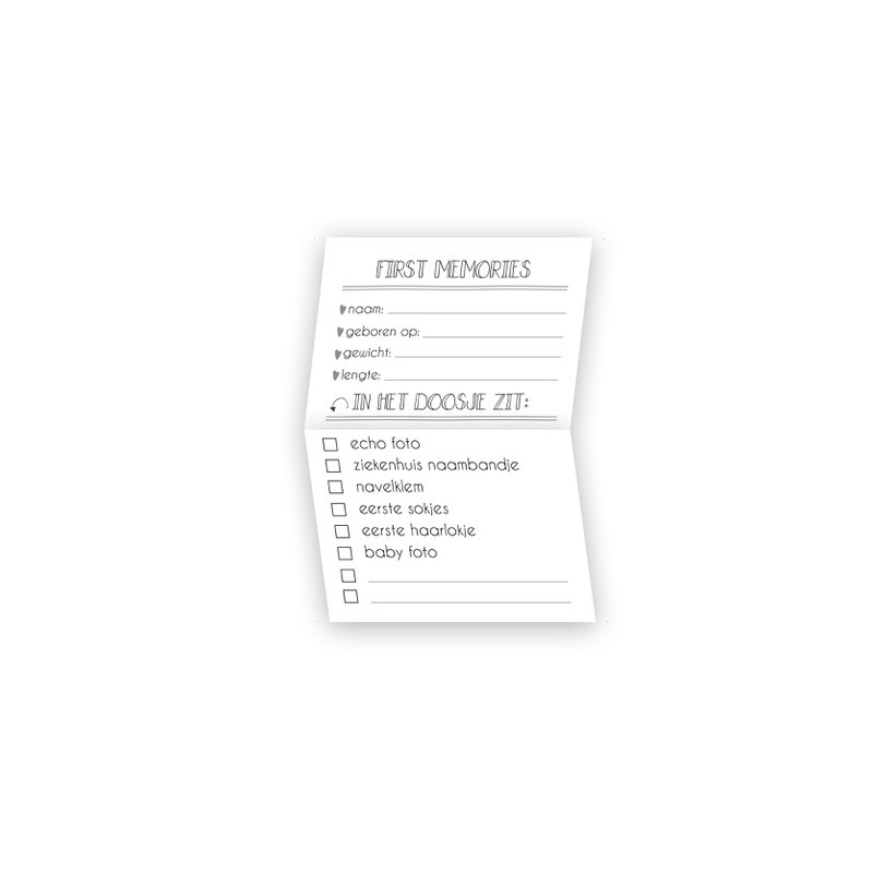 First memories (bewaardoosje/roze) First memories (bewaardoosje/roze)