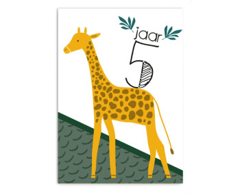 Wenskaart - Jongen 5 jaar