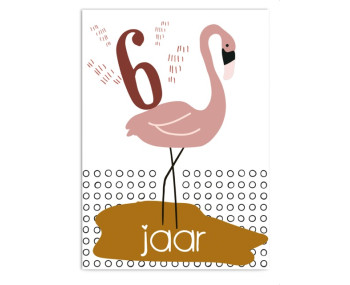 Wenskaart - Meisje 6 jaar