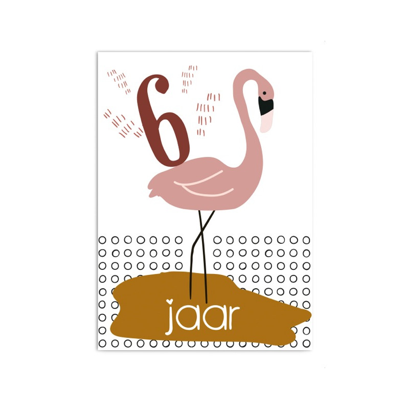 Wenskaart - Meisje 6 jaar