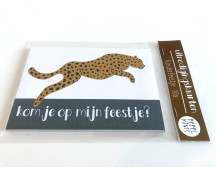 Uitnodigingskaartjes Panter (10 stuks in zak)