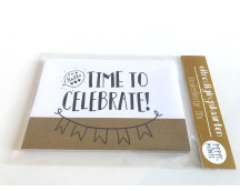 Uitnodigingskaartjes Celebrate (10 stuks in zak)