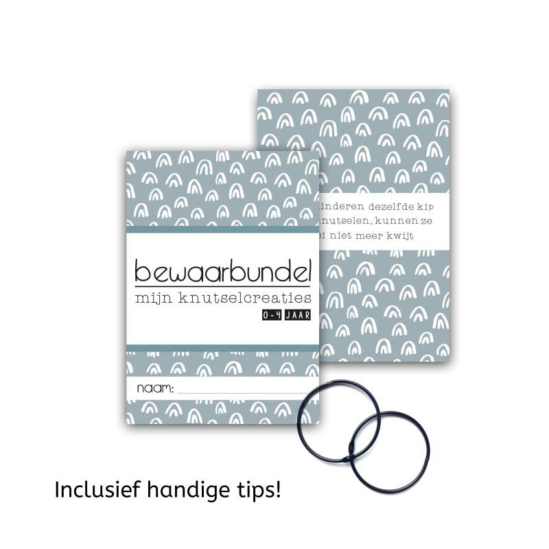 Bewaarbundel knutselwerkjes 0-4 (blauw) Bewaarbundel knutselwerkjes 0-4 (blauw)