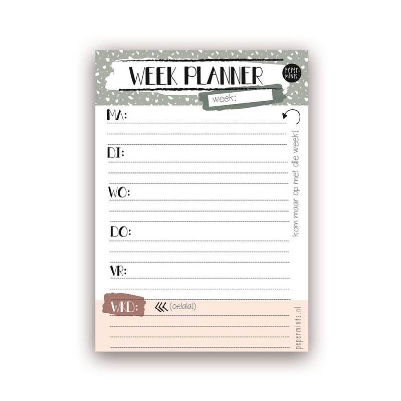 Notitieblok Weekplanner Notitieblok Weekplanner