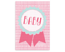 Wenskaart - Baby (roze)