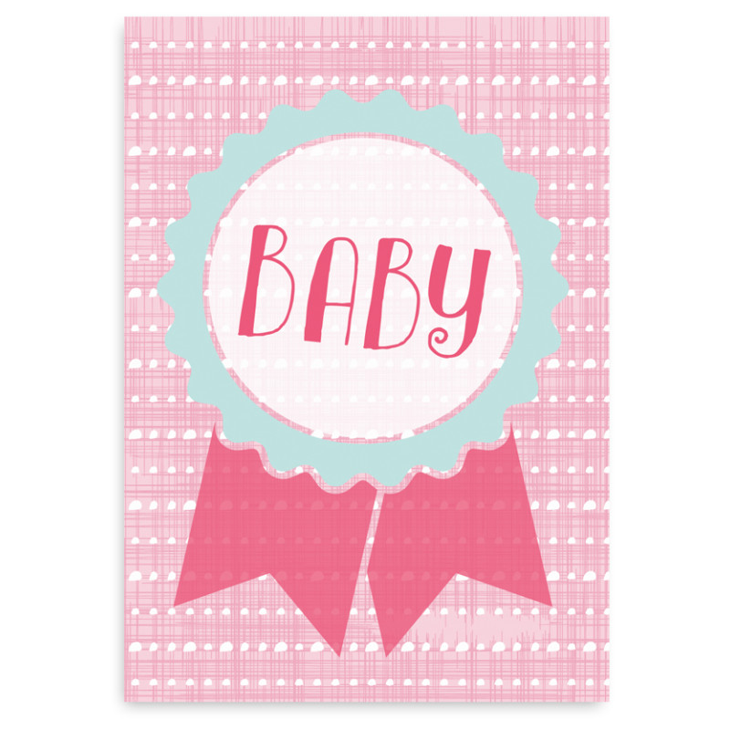 Wenskaart - Baby (roze)