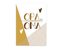 Wenskaart - Vlakken opa en oma