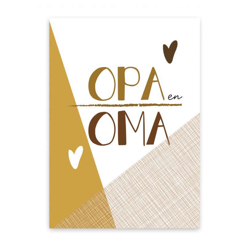 Wenskaart - Vlakken opa en oma Wenskaart - Vlakken opa en oma