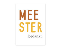 Wenskaart - Meester bedankt