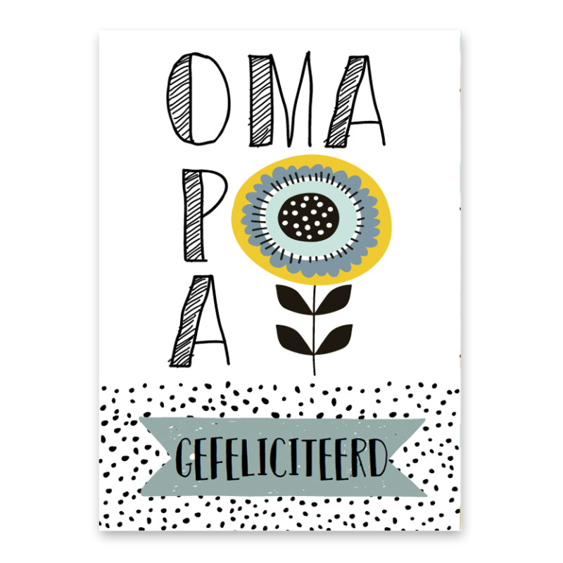 Wenskaart - Opa en oma (gefeliciteerd) Wenskaart - Opa en oma (gefeliciteerd)