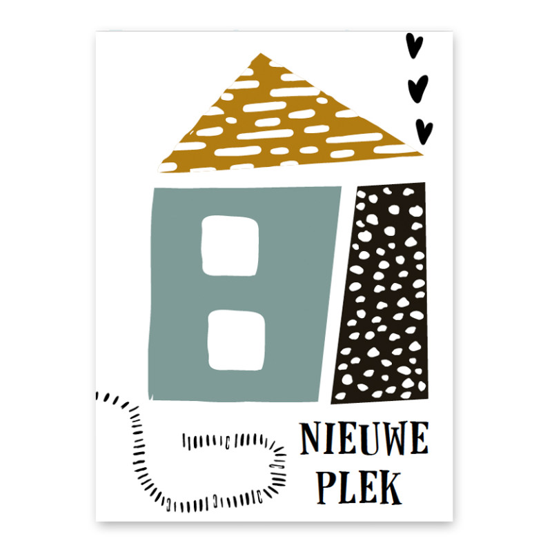 Wenskaart - Nieuwe plek Wenskaart - Nieuwe plek