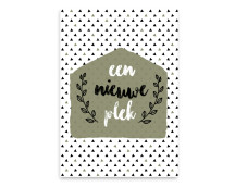 Wenskaart - Nieuwe plek (groen)