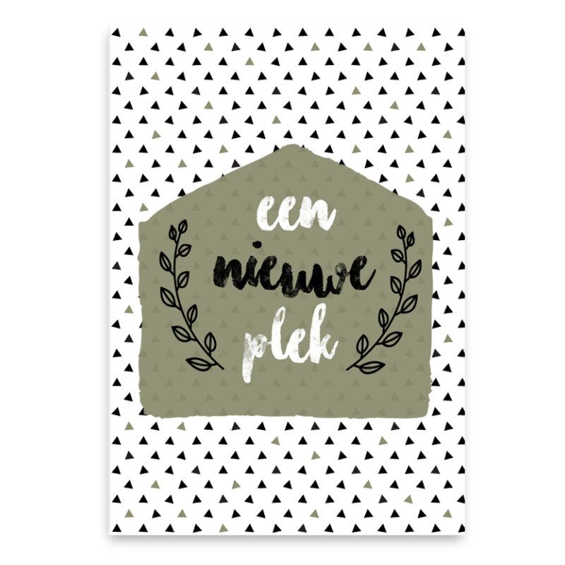 Wenskaart - Nieuwe plek (groen) Wenskaart - Nieuwe plek (groen)
