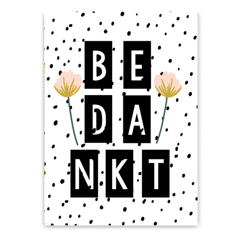 Wenskaart - Bedankt