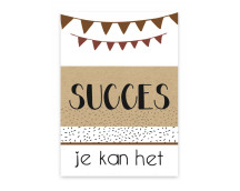 Wenskaart - Succes je kan het