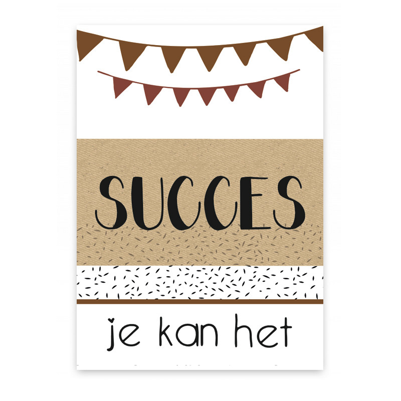 Wenskaart - Succes je kan het Wenskaart - Succes je kan het