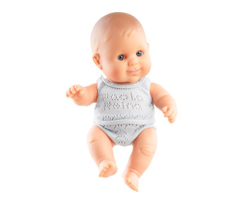 Pop Puppegie blank jongen/ondergoed (doos)