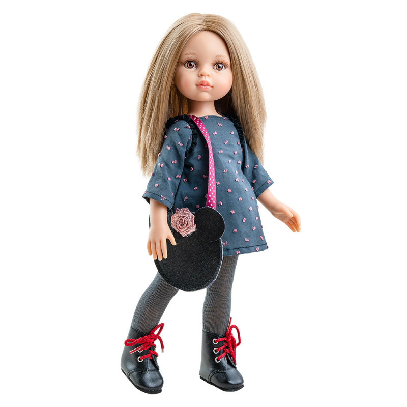 Pop Amigas Carla roze/strikjes (32cm) Pop Amigas Carla roze/strikjes (32cm)