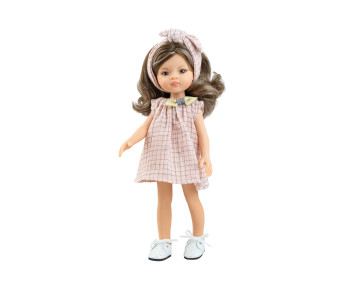 Pop Amigas Sofia bruin golvend haar (32 cm)