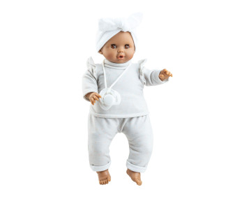 Pop Sonia (off-white/stippen) met mechanisme (36 cm)