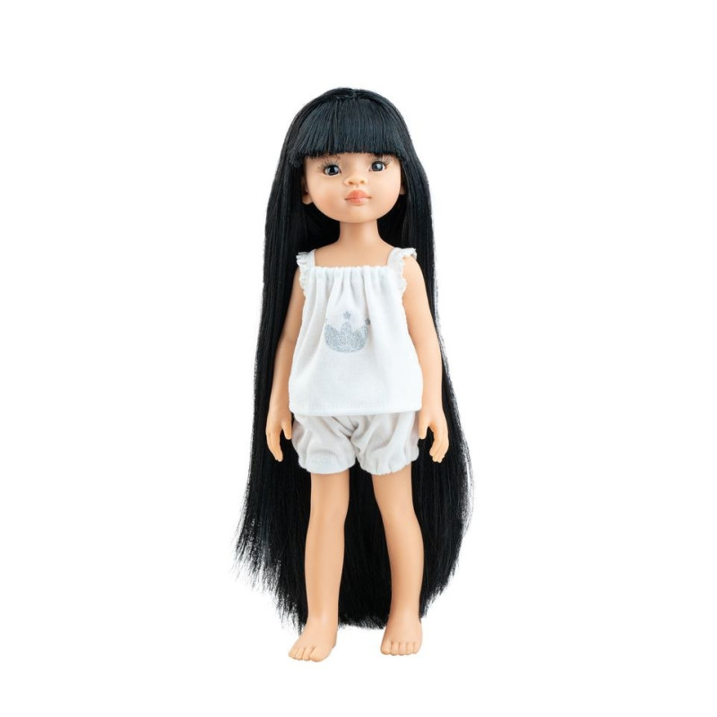 Pop Amigas Pijamas Liu zwart haar (32 cm)