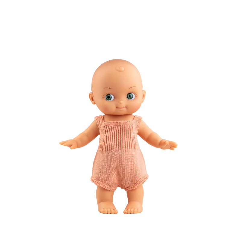 Pop Mini Pancha (zalmroze romper/groene ogen) 28cm Pop Mini Pancha (zalmroze romper/groene ogen) 28cm
