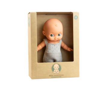Pop Mini Pancha (grijze romper/groene ogen) 28cm