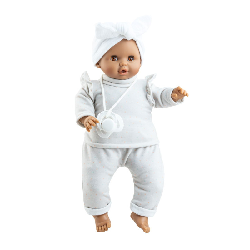 Pop Sonia (off-white/stippen) zonder mechanisme (36cm)