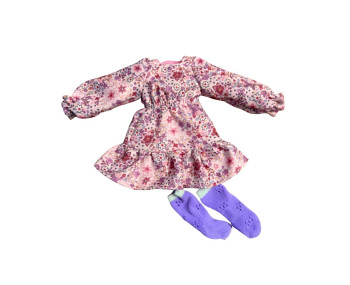 Kledingset Amigas Clara bloemenjurk (32 cm)