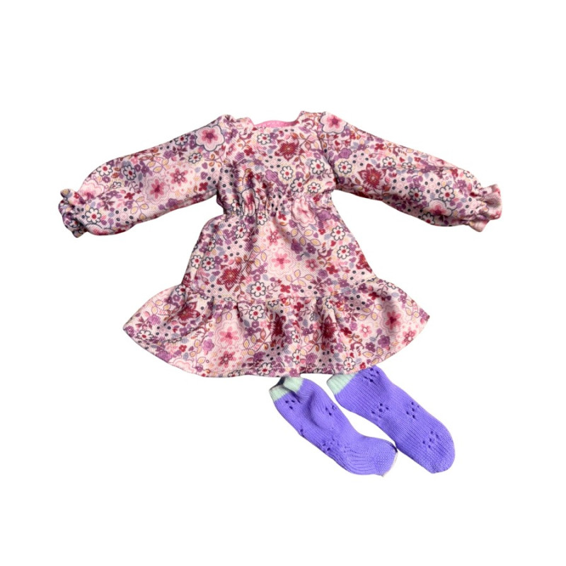 Kledingset Amigas Clara bloemenjurk (32 cm)